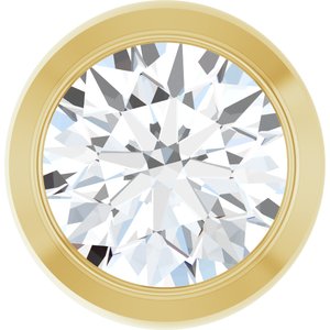 14K Yellow Gold 1/3 CT Natural Diamond Slide Pendant