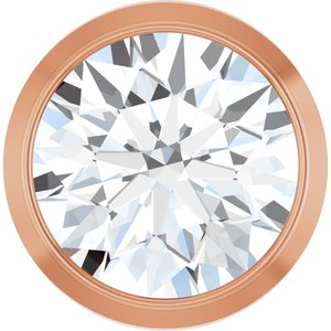 14K Rose Gold 1/2 CT Natural Diamond Slide Pendant