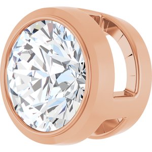 14K Rose Gold 1/2 CT Natural Diamond Slide Pendant