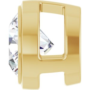 14K Yellow Gold 1/2 CT Natural Diamond Slide Pendant