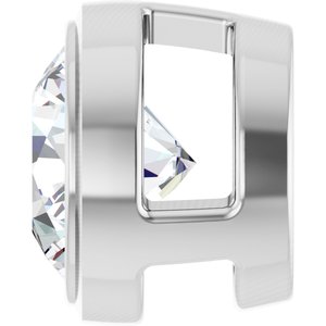 14K White Gold 1/2 CT Natural Diamond Slide Pendant