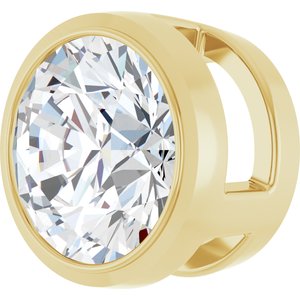 14K Yellow Gold 3/4 CT Lab-Grown Diamond Slide Pendant