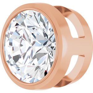 14K Rose Gold 1 CT Lab-Grown Diamond Slide Pendant
