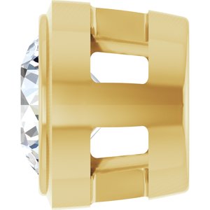 14K Yellow Gold 1/4 CT Lab-Grown Diamond Slide Pendant