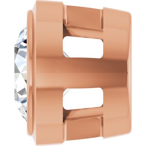 14K Rose Gold 1/4 CT Lab-Grown Diamond Slide Pendant
