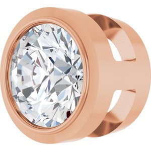 14K Rose Gold 1/4 CT Lab-Grown Diamond Slide Pendant