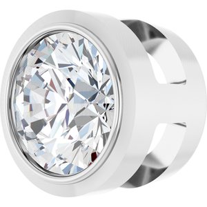 14K White Gold 1/4 CT Lab-Grown Diamond Slide Pendant