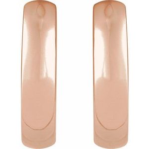 14K Rose Gold Hinged 12 mm Hoop Earrings