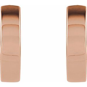 14K Rose Gold Hinged 10.2 mm Hoop Earrings