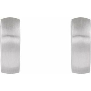 Platinum 17.5 mm Hinged Hoop Earrings