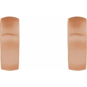 14K Rose Gold 17.5 mm Hinged Hoop Earrings