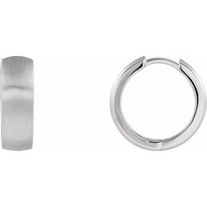 Sterling Silver 17.5 mm Hinged Single Hoop Earring