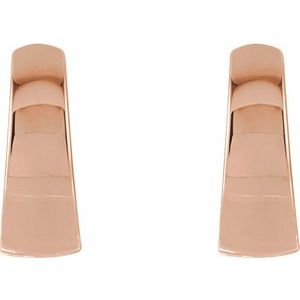 14K Rose Gold Hinged 10.25 mm Hoop Earrings