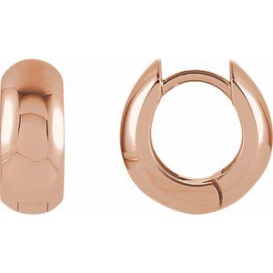 14K Rose Gold Hinged 12.7 mm Hoop 
Earrings