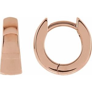 14K Rose Gold Hinged 10.25 mm Hoop Earrings