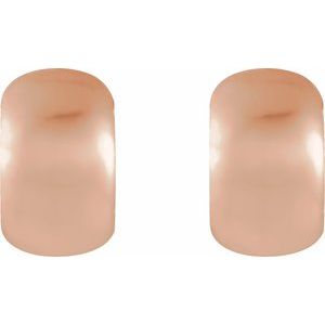 14K Rose Gold Hinged 11.5 mm Hoop Earrings