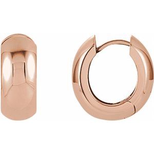 14K Rose Gold Hinged 16.75 mm Single Hoop Earring