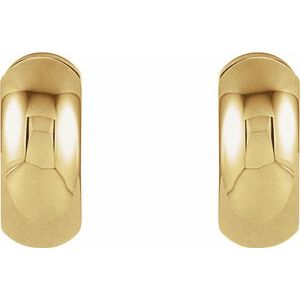 14K Yellow Gold Hinged 16.75 mm Hoop Earrings