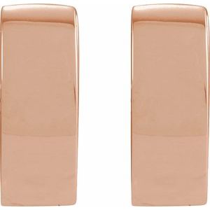 14K Rose Gold Hinged 11.5 mm Hoop Earrings