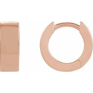 14K Rose Gold Hinged 11.5 mm Hoop Earrings