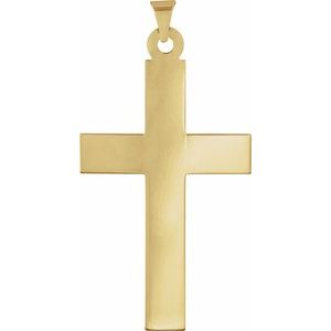 14K Yellow Gold Cross 18" Necklace