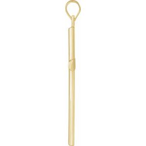 14K Yellow Gold 31.5x20 mm Cross Pendant