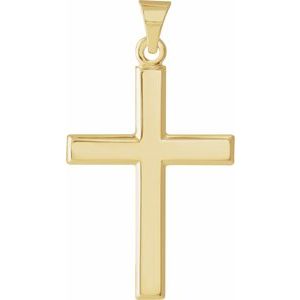 14K Yellow Gold Cross Pendant