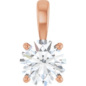 14K Rose Gold 1 CTW Lab-Grown Diamond Pendant