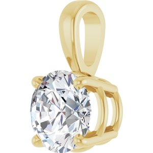 14K Yellow Gold 1 CTW Lab-Grown Diamond Pendant