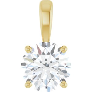 14K Yellow Gold 1 1/4 CT Lab-Grown Diamond Pendant