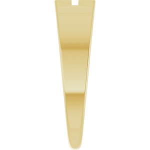 14K Yellow Gold Rectangle Cross Signet Ring