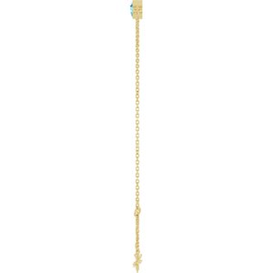 14K Yellow Gold Natural Aquamarine 6 1/2-7 1/2" Bracelet