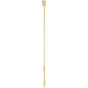 14K Yellow Gold Natural Blue Zircon 6 1/2-7 1/2" Bracelet