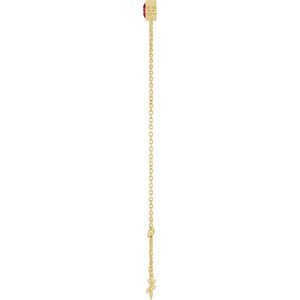 14K Yellow Gold Natural Ruby 6 1/2-7 1/2" Bracelet