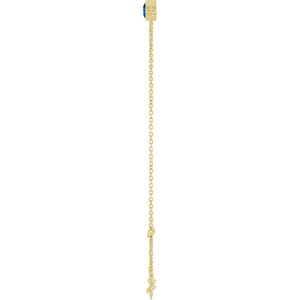 14K Yellow Gold Natural Blue Sapphire 6 1/2-7 1/2" Bracelet