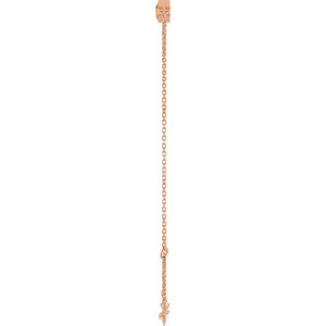 14K Rose Gold Natural Citrine 6 1/2-7 1/2" Bracelet