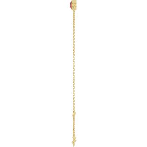 14K Yellow Gold Natural Mozambique Garnet 6 1/2-7 1/2" Bracelet