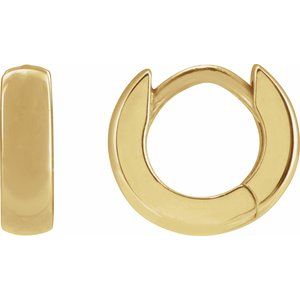 14K Yellow Gold Hinged 8 mm Hoop Earring