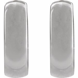 Platinum Hinged 8 mm Hoop Earrings