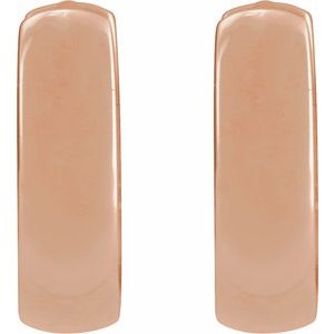14K Rose Gold Hinged 8 mm Hoop Earrings