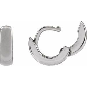 Sterling Silver Hinged 8 mm Hoop Earrings