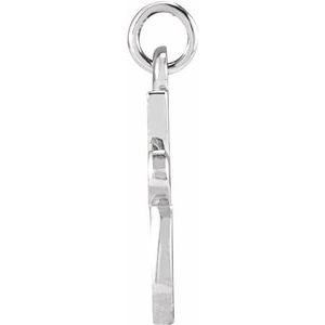 Platinum Petite Initial Q Pendant