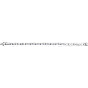 14K White Gold 10 CTW Lab-Grown Diamond Line 7 1/4" Bracelet