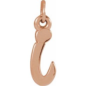 14K Rose Gold Petite Initial I Pendant