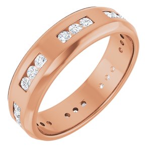 14K Rose Gold 5/8 CTW Lab-Grown Diamond Band