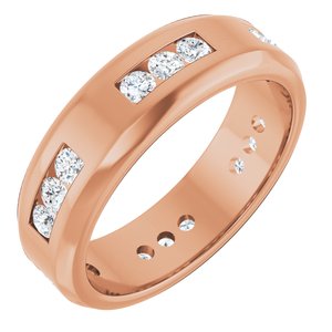 14K Rose Gold 1 CTW Lab-Grown Diamond Band