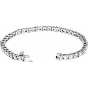 14K White Gold 6 CTW Lab-Grown Diamond Line 7 1/4" Bracelet