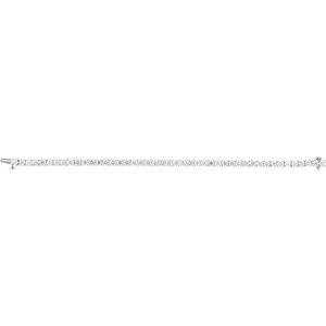 14K White Gold 9 CTW Lab-Grown Diamond Line 7" Bracelet