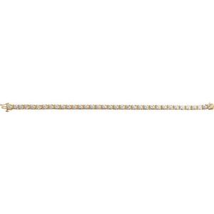 14K Yellow Gold 8 CTW Lab-Grown Diamond Line 7 1/4" Bracelet