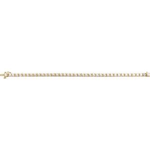 14K Yellow Gold 6 CTW Lab-Grown Diamond Line 7 1/4" Bracelet